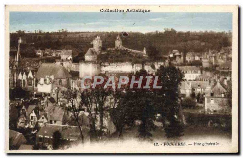 Old Postcard Fougeres Vue Generale