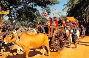 Parade of Cows, Driven Carts of Sukho Thai Thailand Unused 