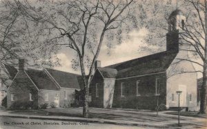 DANBURY, Connecticut CT   CHURCH OF CHRIST, DISCIPLES    Albertype B&W Postcard