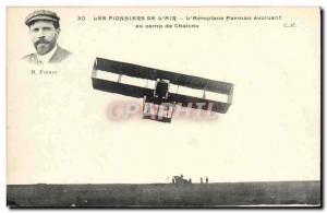 CPA Avion Aviation L'aeroplane Farman evoluant au camp de Chalons 