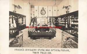 ID, Twin Falls, Idaho, RPPC, Priebe's Jewelry Store Interior Scene, Amos Photo