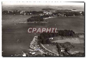 The Modern Postcard France from Above Ile Aux Moines Morbihan Embarcadere Por...