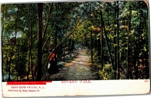 Lovers Walk Near Hope Valley RI Vintage Postcard T28