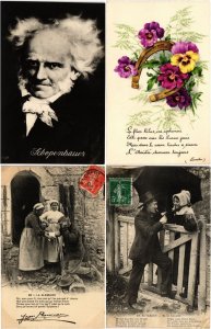 FAMOUS PEOPLE WRITERS POESIE 35 Vintage Postcards mostly pre - 1940 (L5058)
