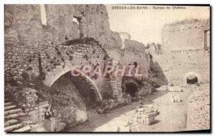 Old Postcard Greoux les Bains Castle Ruins