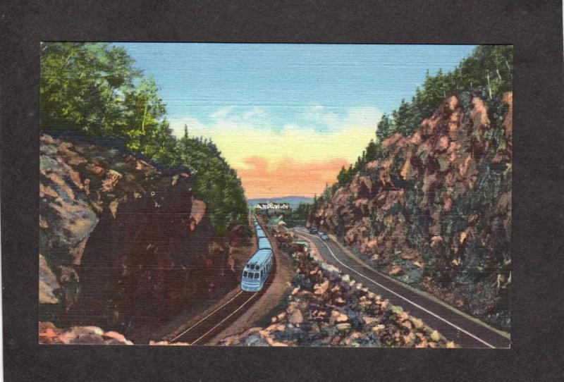 NH Railroad Train Crawford Notch House White Mountains New Hampshire Postcard