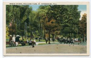 Roque Courts Williams Park St Petersburg Florida 1920s postcard