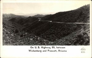 Hwy 89 Between Wickenburg & Prescott AZ Arizona Frasher's Real Photo Postcard