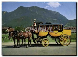 Postcard Modern Mit der Postkutsche von Garmisch Partenkirchen zum Badersee