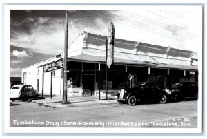 c1950's Drug Store Former Oriental Saloon View Tombstone AZ RPPC Photo Postcard