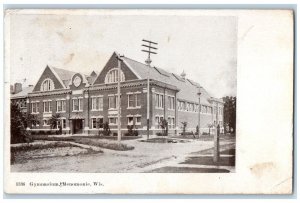 1909 Gymnasium Exterior Building Street Menomonie Wisconsin WI Vintage Postcard