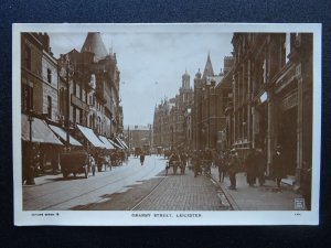 LEICESTER Granby Street c1908 RP Postcard by L.B.L. Rutland Series