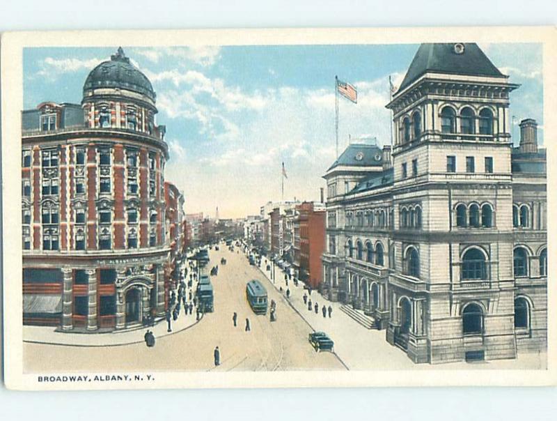 Unused W-Border STREET SCENE Albany New York NY W1548