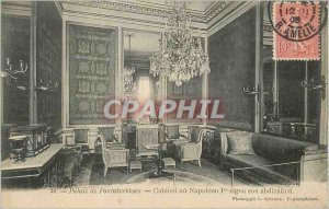 Postcard Old Palace of Fontainebleau Cabinet or Napoleon I signed his abdication