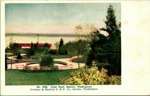 Leshi Park Fountain Seattle Washington WA UNP UDB Postcard T14