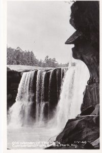 Kentucky Cumberland Falls State Park Old Woman Of The Falls Real Photo