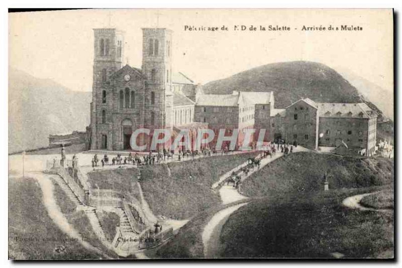 Postcard Old Pilgrimage N D Salette Arrival of Mules