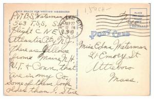 1942 Company Street w/ New Army Phantom Automobiles, Fort Devens, MA Postcard