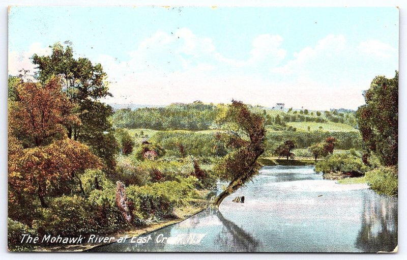 1910's The Mohawk River At East Creek New York Nature Attraction Posted Postcard