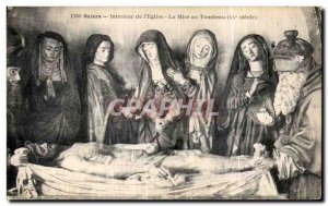 Old Postcard Salers Interior of the Church The Entombment