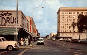 Bradenton Florida FL Manatee Ave Street Scene Classic Cars Vintage Postcard