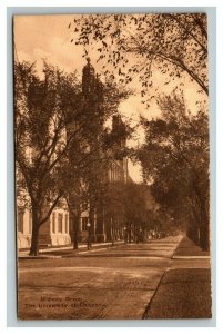 Vintage 1920's Photo Postcard Midway Drive The University of Chicago Illinois