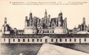 A637 France Chateau Castle Southern Facade vintage postcard