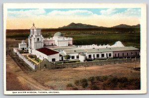 Tucson Arizona~Birds Eye San Xavier Mission~Papago Indian Reservation~Vintage PC
