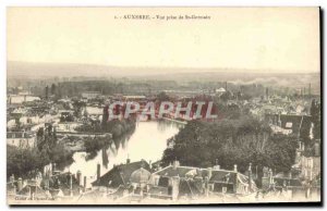 Old Postcard Auxerre View Taking Saint Germain