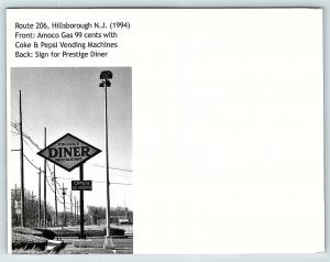 Postcard NJ Hillsborough Route 206 Amoco Gas Station Coke Pepsi Machines B14