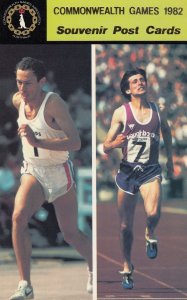 Steve Ovett Sebastian Coe 1500 Metres Athletics 1982 Commonwealth Games Postcard