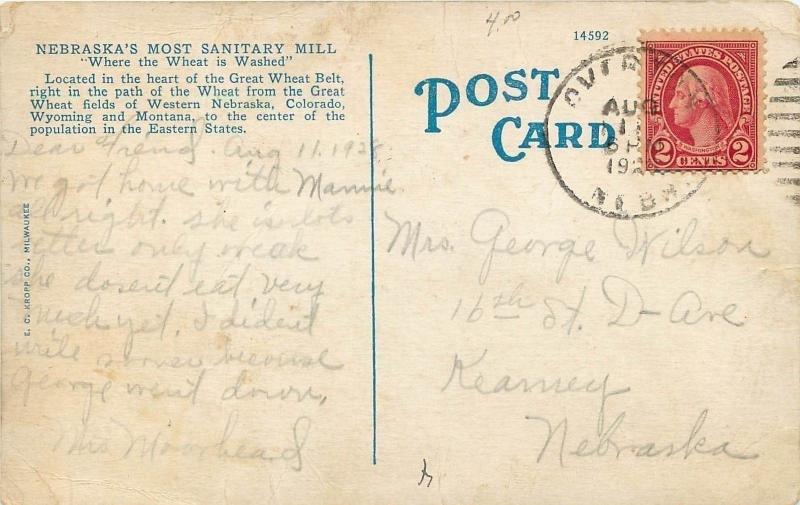 Lexington Nebraska~Sanitary Mill & Elevator Company~Big Tree & Fence~c1910