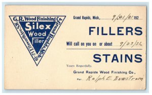 1931 Grand Rapids Wood Finishing Co Letter Fillers Stains Posted Postcard