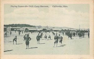Playing Games, Camp Sherman Chillicothe, Ohio OH Postcard