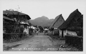 Village La Campana, Panama Interior, Panama, Real Photo Postcard, Used in 1951