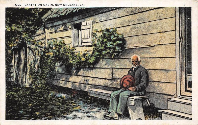 D32/ Black Americana Postcard c1910 New Orleans Louisiana Plantation Cabin 13