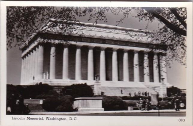 Washington D C The Lincoln Memorial Real Photo