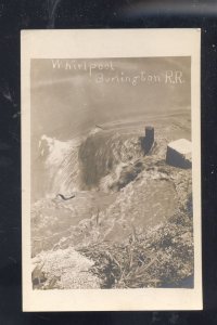 RPPC BROWNING NEBRASKA FLOOD WATERS WHIRLPOOL REAL PHOTO POSTCARD