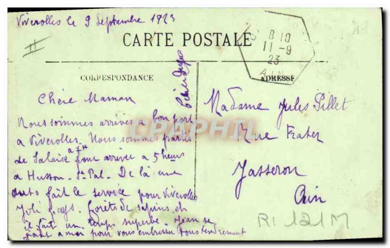 Old Postcard Folklore Lace Dentelliere Velay