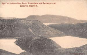 North Island New Zealand Tarawera Mountain The Four Lakes antique pc Z13519