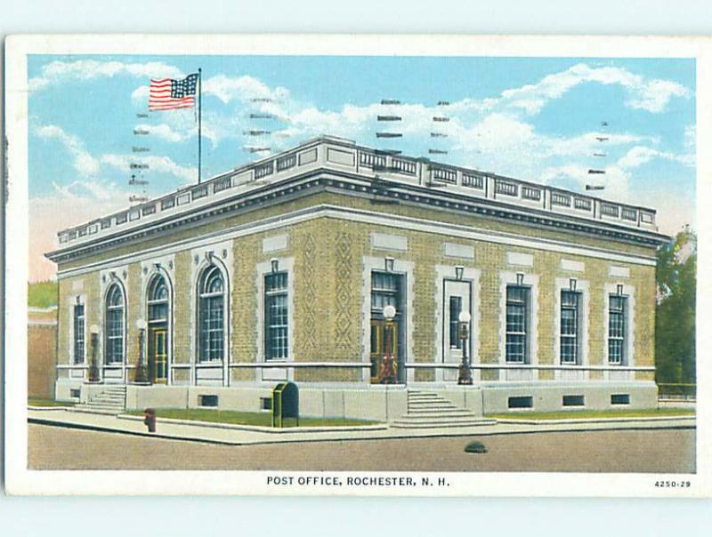 Linen POST OFFICE SCENE Rochester New Hampshire NH hs1602