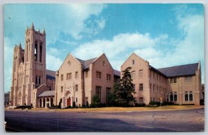 Fort Worth Texas~First Methodist Church On Corner~Vintage Postcard