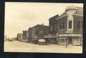 RPPC FAIRBURY NEBRASKA DOWNTOWN STREET CORNER DRUG STORE REAL PHOTO POSTCARD