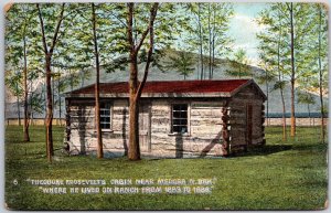 Theodore Roosevelt's Cabin Near Medora North Dakota Wooden Bottomlands Postcard