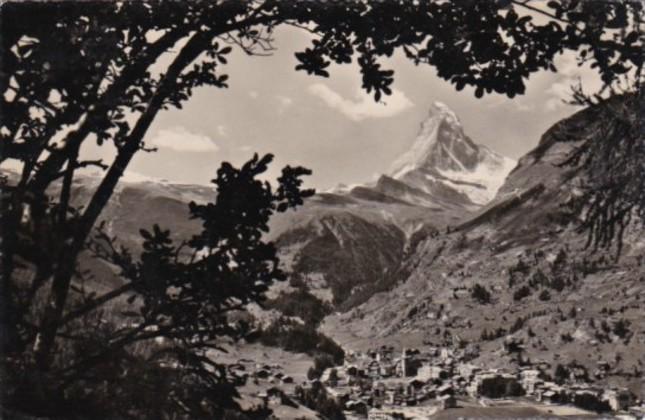 Switzerland Zermatt mit Matterhorn 1948 Photo