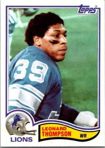 1982 Topps Football Card Leonard Thompson Detroit Lions sk8928