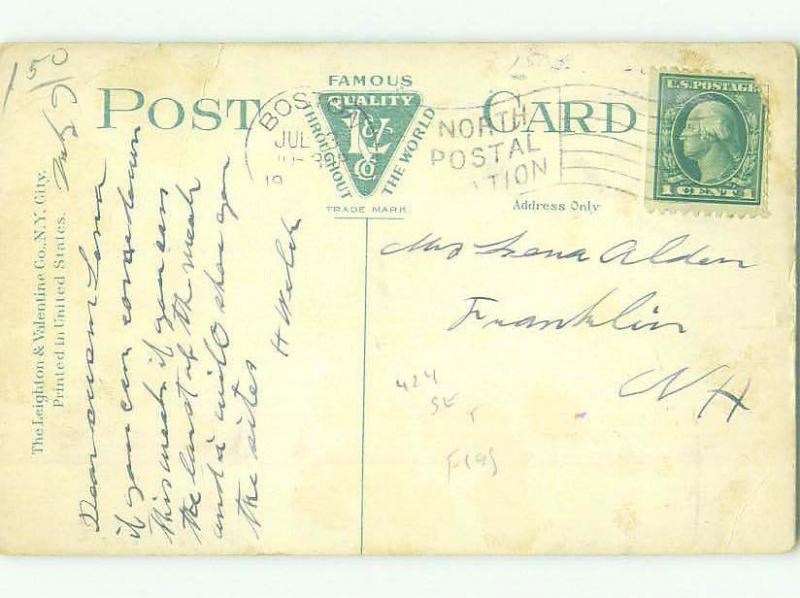 Divided Back VENDOME HOTEL Boston Massachusetts MA HQ5321