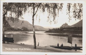 Czech Republic Partie z Polebí Hrad Strekov Ústí nad Labem Vintage RPPC C071