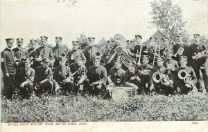 c1908 Postcard; Battle Creek Military Band, Battle Creek IA Ida County