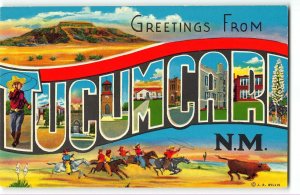 TUCUMCARI, NEW MEXICO Large Letter 1958 Chrome Postcard - Curt Teich 8CK3142